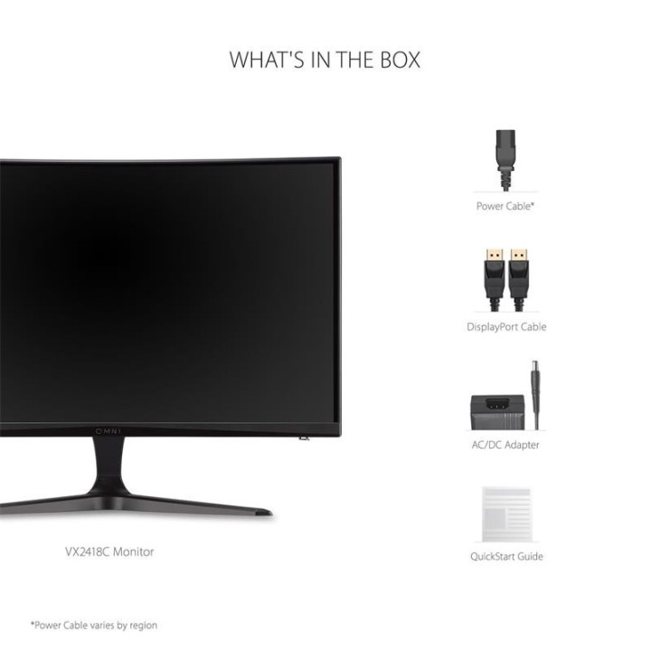MONITOR VIEWSONIC 24 CURVO LED FHD HDMI DP 165Hz 3YR GARANTIA |