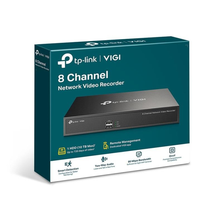 Grabador IP Nvr Tp-Link Vigi 8 Ch IP 1HDD H265+ | InfoChen