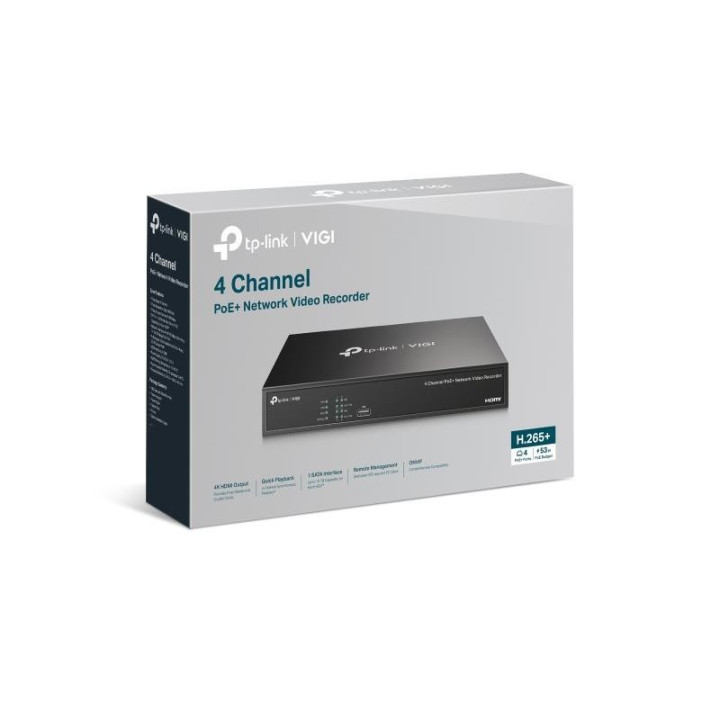 Grabador IP Nvr Tp-Link Vigi 4 Ch IP 1HDD H265+ POE | InfoChen