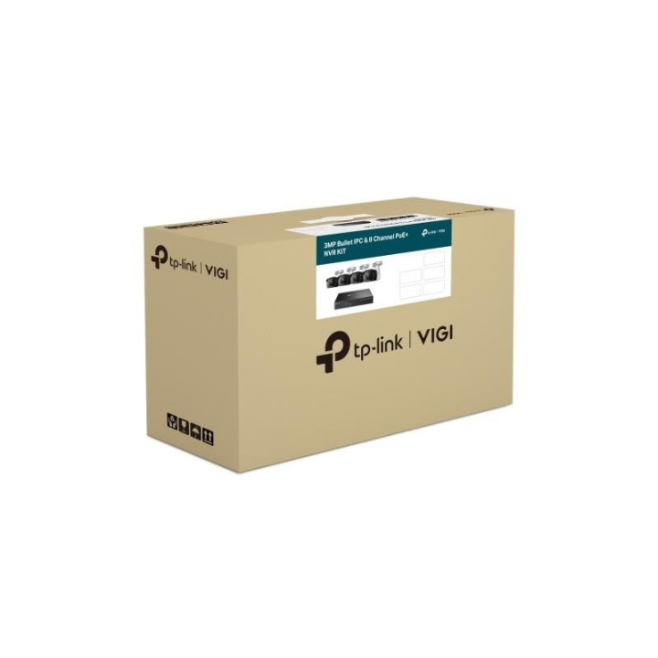 Pack Cámara Tp-Link Vigi 4X Bullet 3MP POE + Grabador IP 8 Ch POE