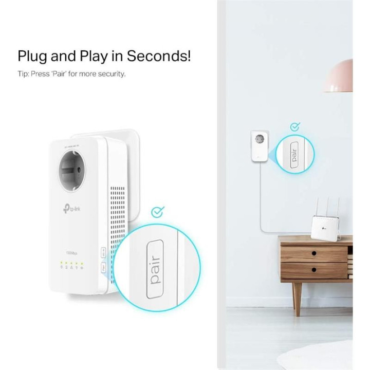 Powerline Tp-Link TL-WPA8631P Ethernet AV1300 + Enchufe |
