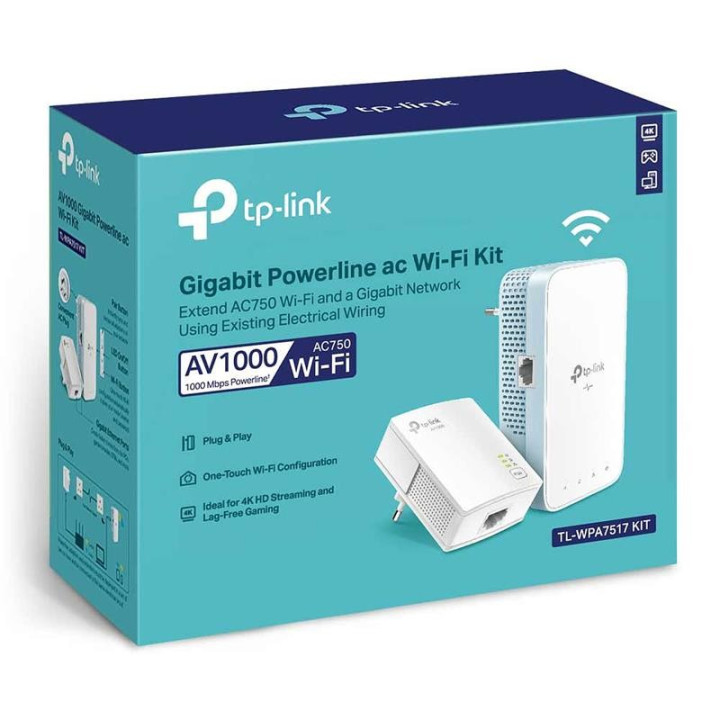 Powerline Tp-Link TL-PA7517KIT Ethernet AV1000 2UDS | InfoChen
