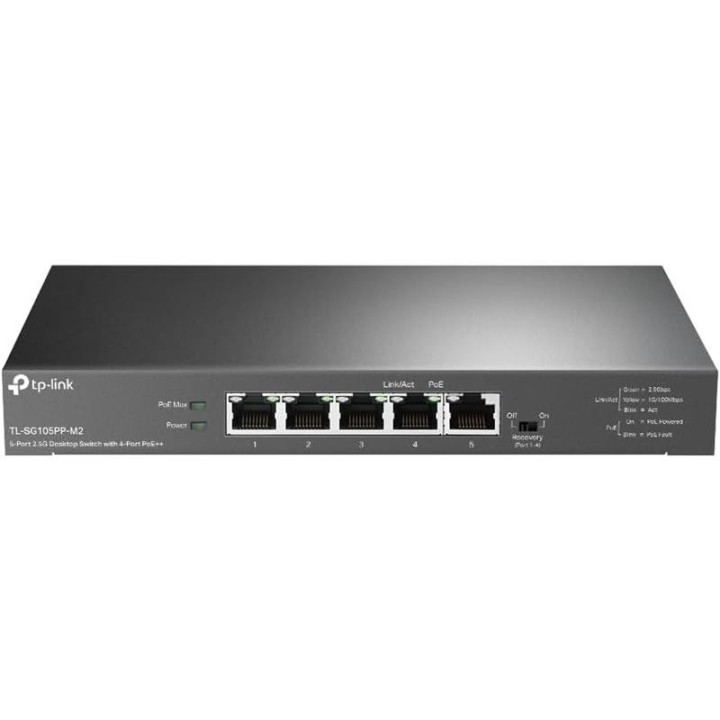 Switch Tp-Link Ethernet 5 Puertos 2.5G Poe+ TL-SG105PP-M2 |