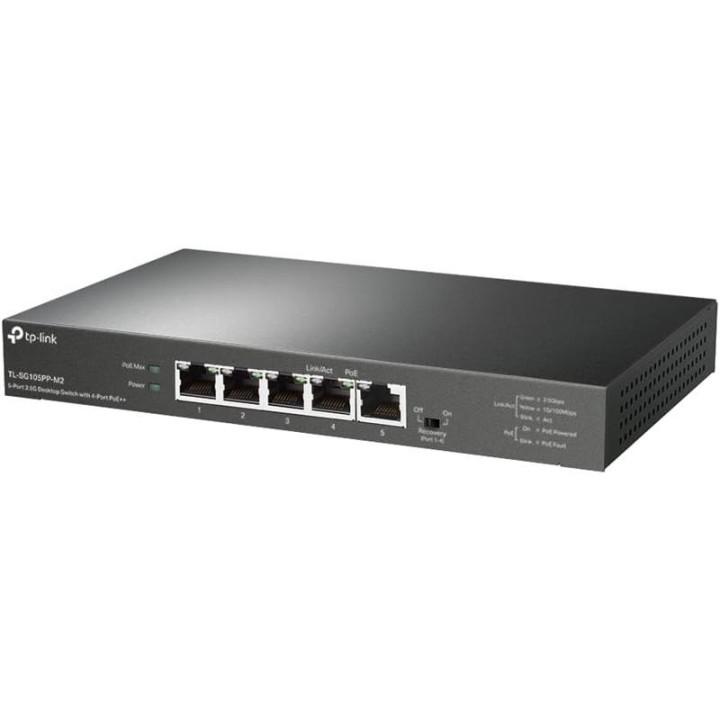 Switch Tp-Link Ethernet 5 Puertos 2.5G Poe+ TL-SG105PP-M2 |
