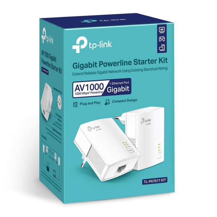 Powerline Tp-Link TL-PA7017KIT Ethernet 2UDS 1GB | InfoChen
