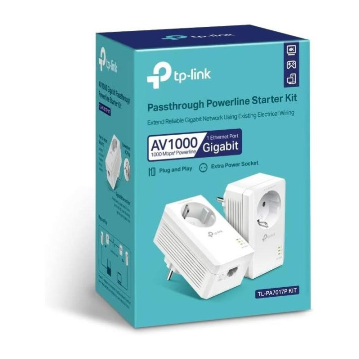 Powerline Tp-Link TL-PA7017P Kit Ethernet 2UDS + Enchufe |