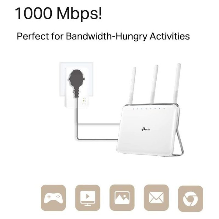 Powerline Tp-Link TL-PA7017P Kit Ethernet 2UDS + Enchufe |