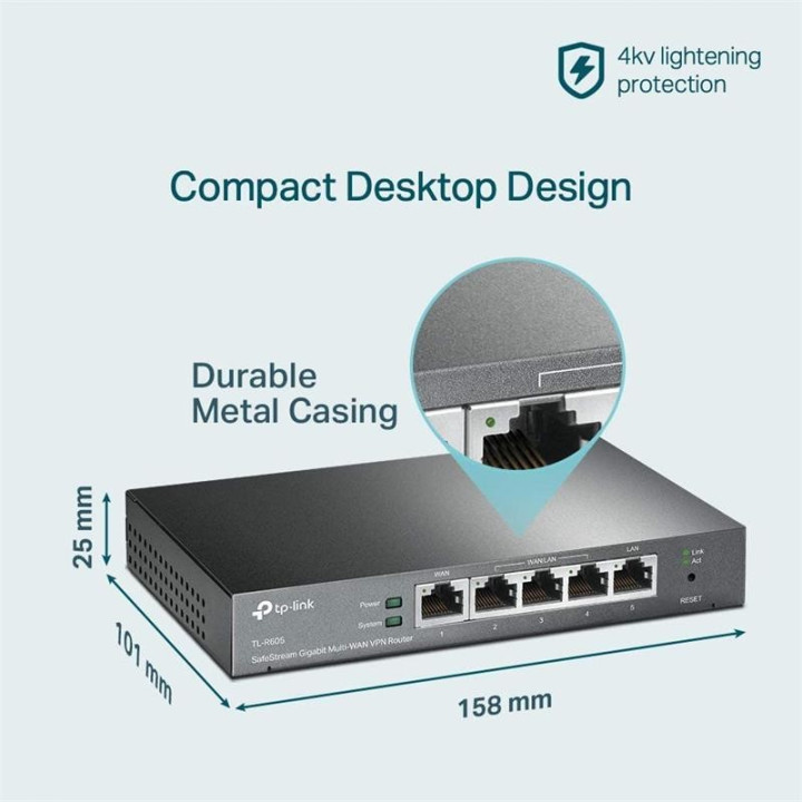 Router Tp-Link TL-ER605 Vpn Multi Wan | InfoChen Canarias