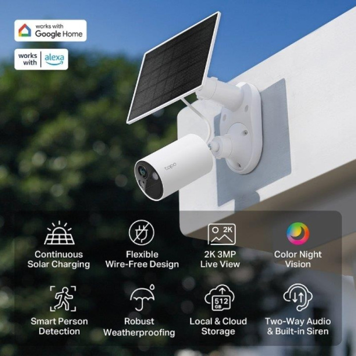 Kit TC82 Tp-Link Cámara IP Exterior + Panel Solar Powered |
