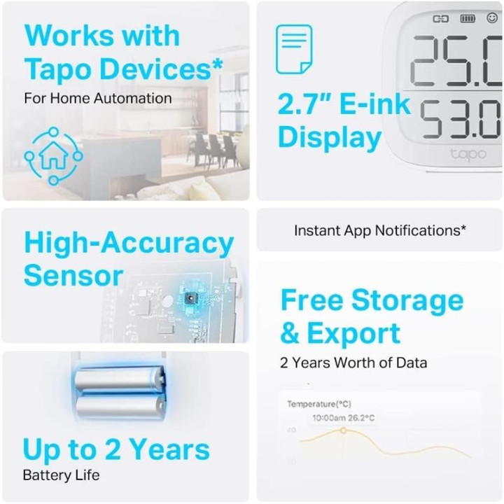Sensor Tp-Link Tapo T315 Temperatura/humedad Wireless | InfoChen