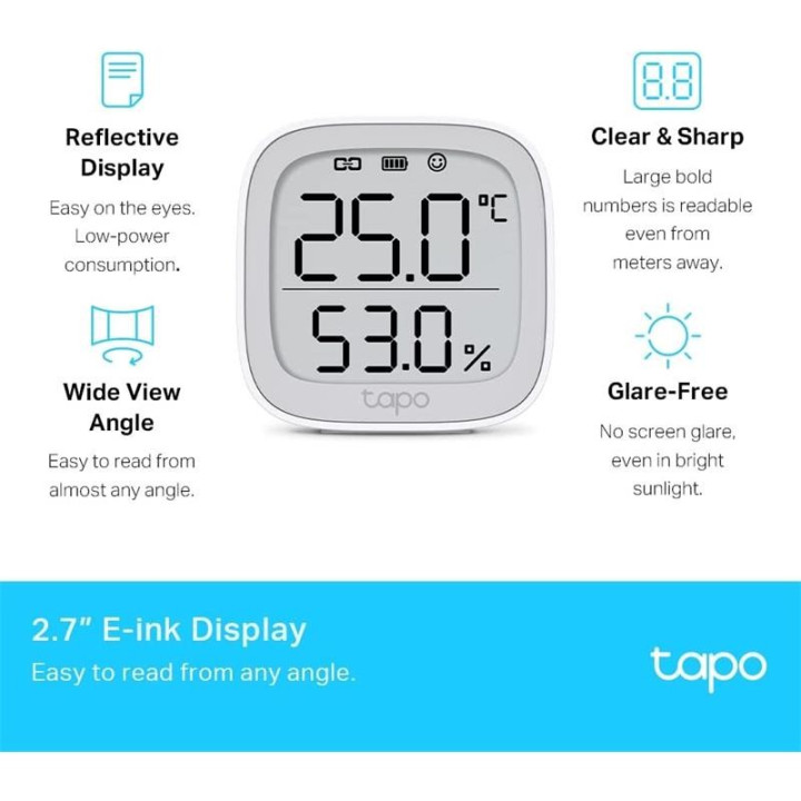 Sensor Tp-Link Tapo T315 Temperatura/humedad Wireless | InfoChen