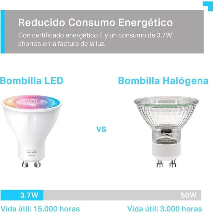 Bombilla Inteligente GU10 Tp-Link LED Multicolor 6500K Blanco