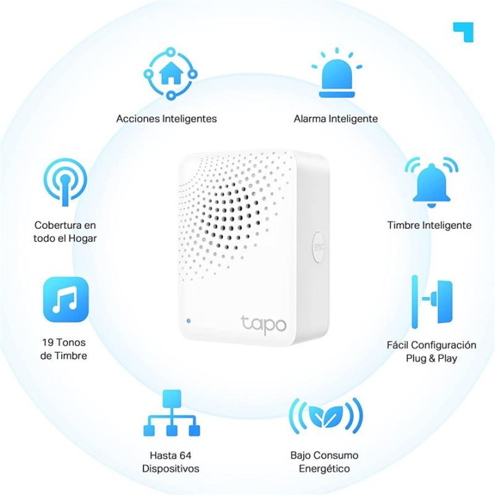 Hub Con Sirena Timbre Tp-Link Tapo H100 | InfoChen Canarias
