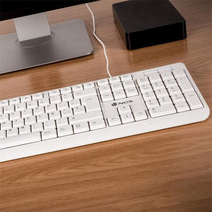 Teclado Ngs Spike USB White | InfoChen Canarias