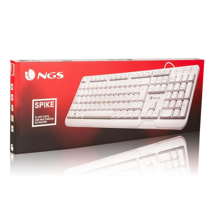 Teclado Ngs Spike USB White | InfoChen Canarias