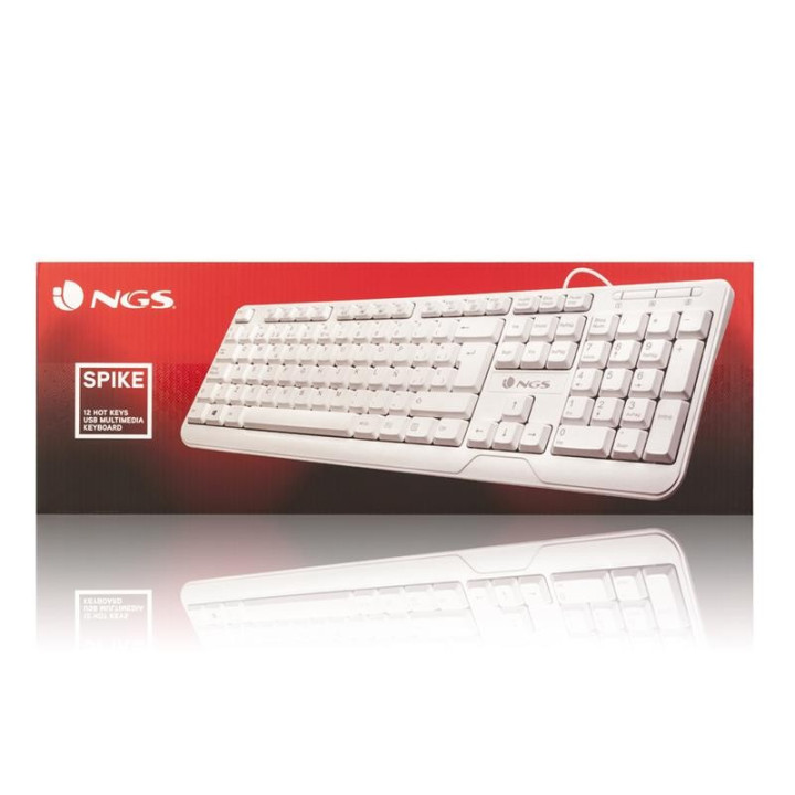 Teclado Ngs Spike USB White | InfoChen Canarias