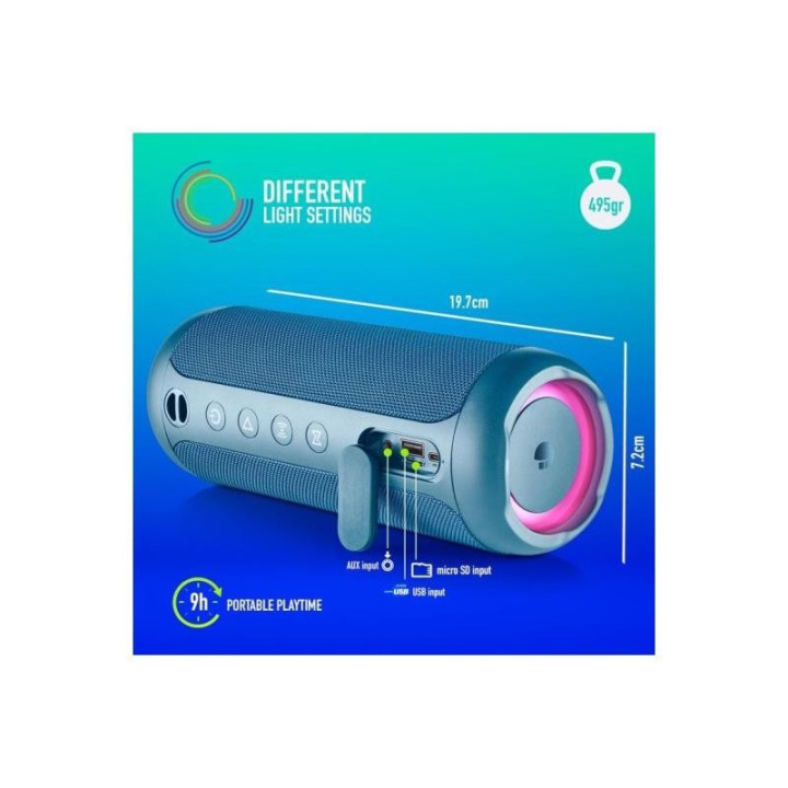 Altavoces Ngs Roller Furia 2 RGB Portátil Waterproof