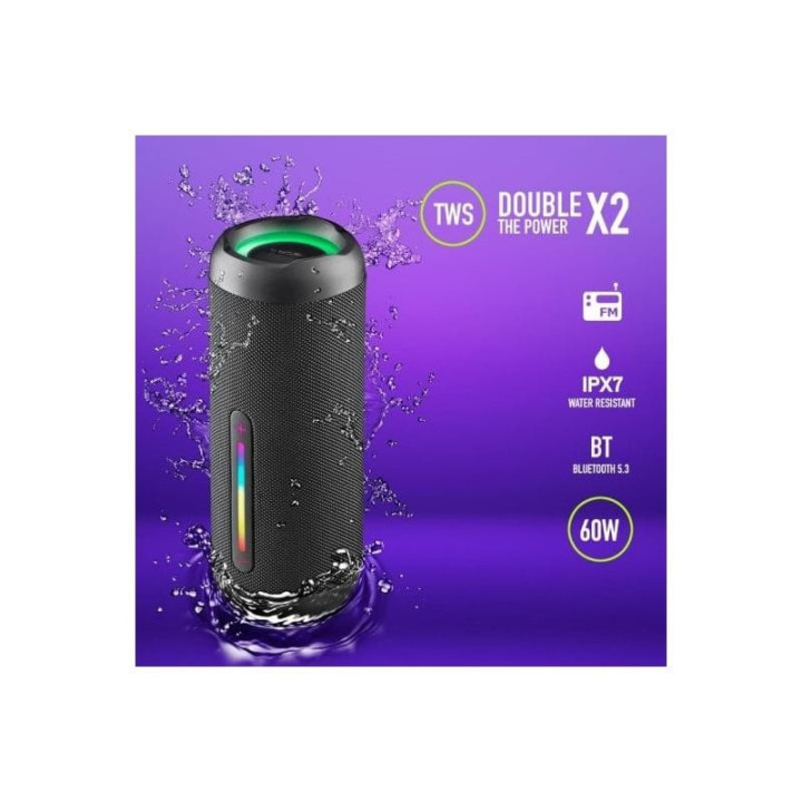 Altavoces Ngs Roller Furia 3 RGB Portátil Waterproof 60W
