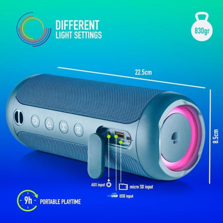 Altavoces Ngs Roller Furia 3 RGB Portátil Waterproof 60W