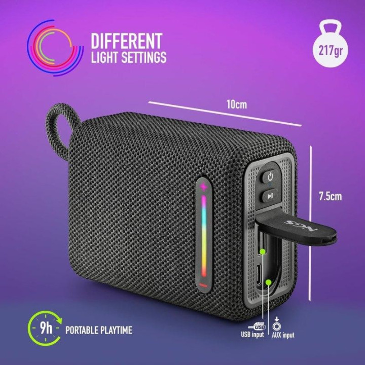 Altavoces Ngs Roller Furia RGB Portátil Waterproof