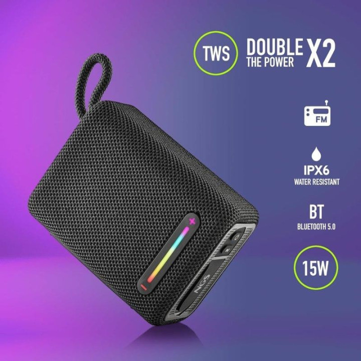 Altavoces Ngs Roller Furia RGB Portátil Waterproof