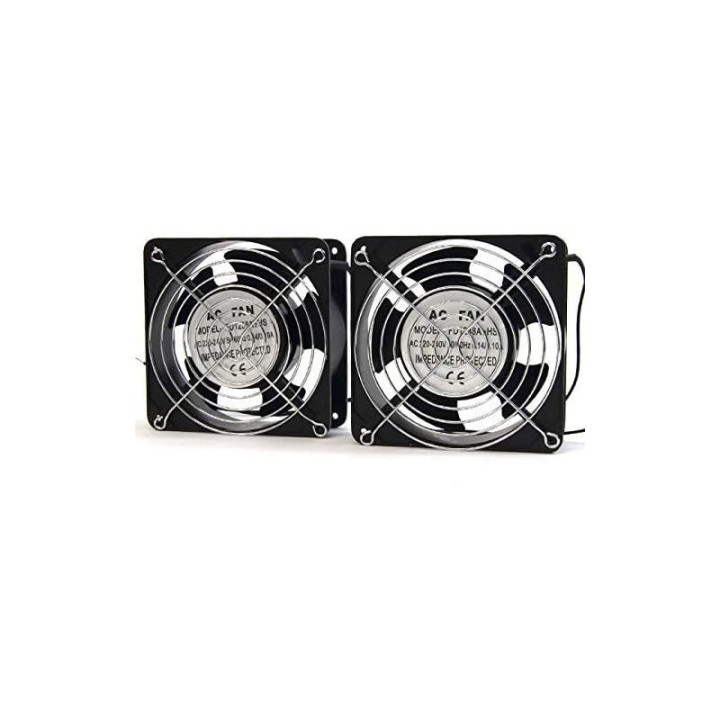 Ventilador Doble 12 Cm Powergreen Armario Rack | InfoChen
