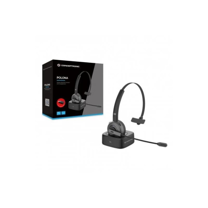 Auriculares + Microfono Conceptronic Con Base De Carga Bluetooth