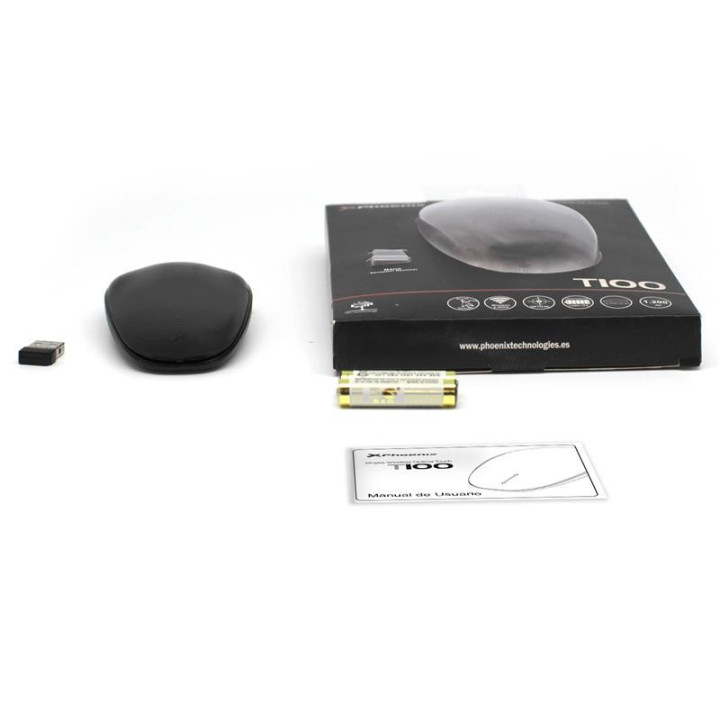 Raton Phoenix Optico Wireless Touch Scroll Black | InfoChen