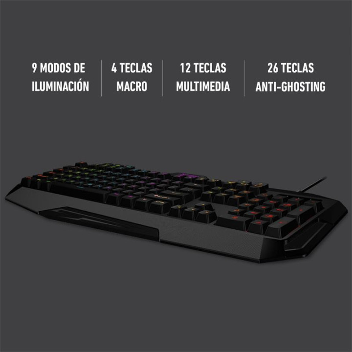 Teclado Phoenix Gaming USB RGB | InfoChen Canarias