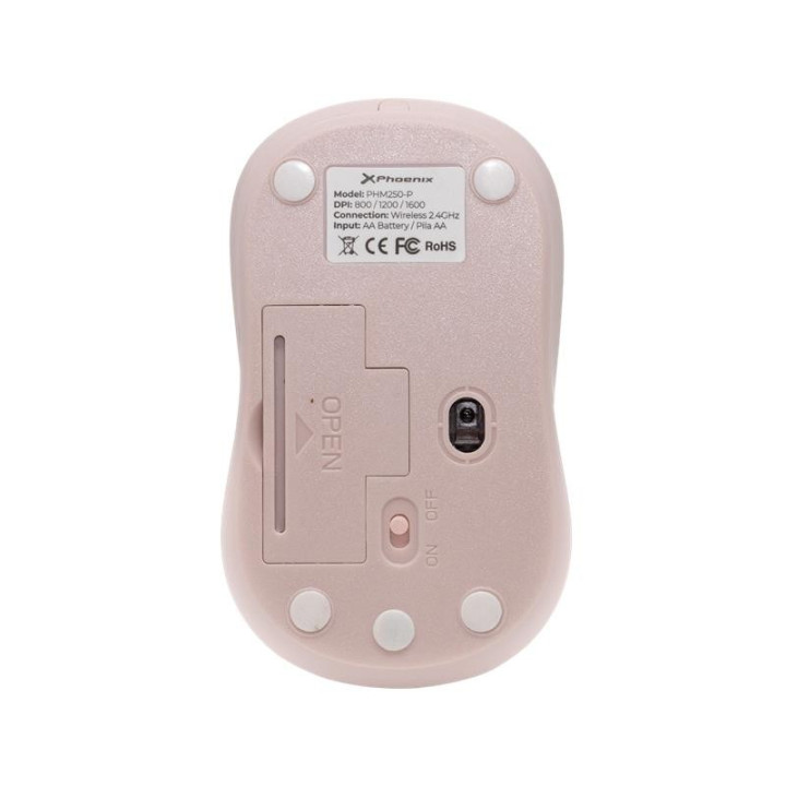 RATON PHOENIX 2.4 GHz 1600DPI WIRELESS PINK | InfoChen Canarias
