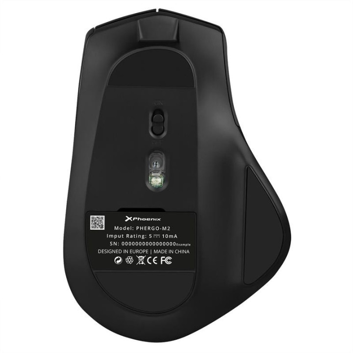 Raton Phoenix ERGO-M2 1600DPI Wireless Ergonomic Black | InfoChen