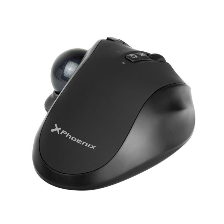 Raton Phoenix Ergonomico Trackball Wireless Black | InfoChen