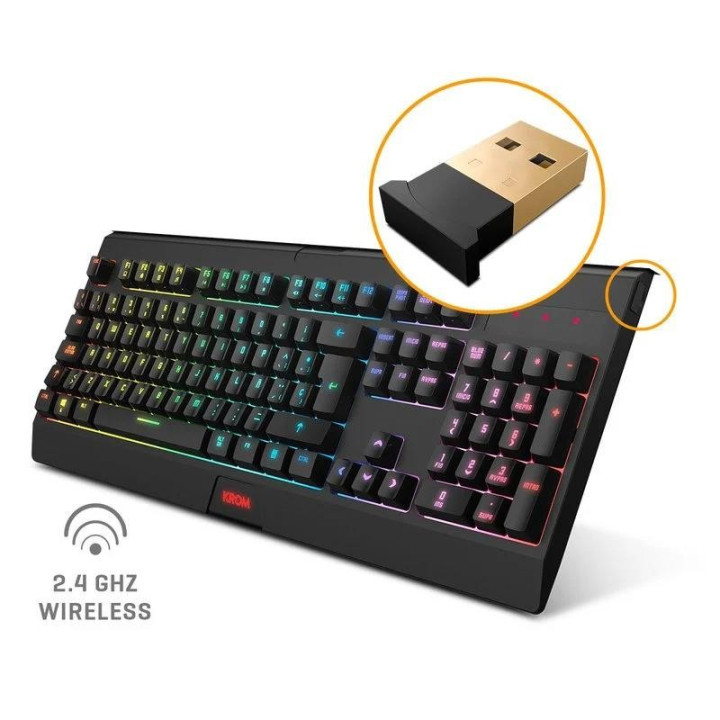 Teclado + Raton Gaming Krom Kabala Wireless RGB Retroiluminado