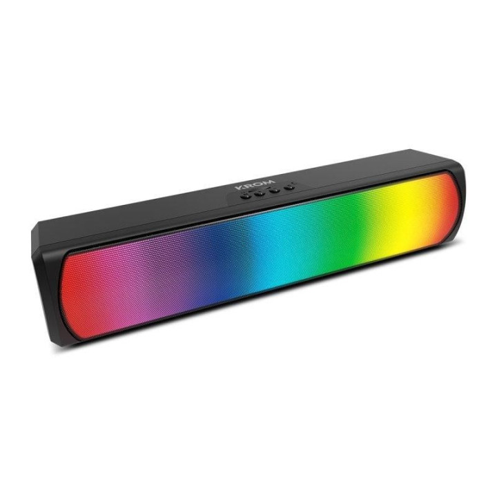 Altavoces Krom K-Pop Soundbar RGB Bluetooth Black | InfoChen