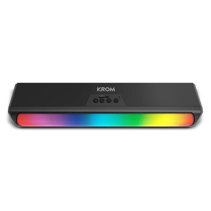 Altavoces Krom K-Pop Soundbar RGB Bluetooth Black | InfoChen