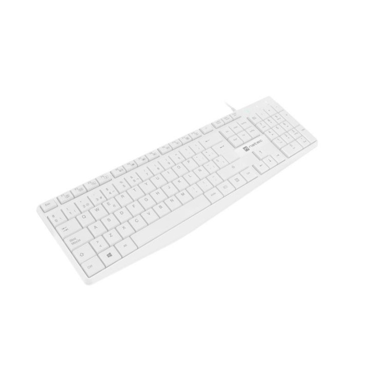 Teclado Natec Nautilus Slim Layout USB White | InfoChen Canarias