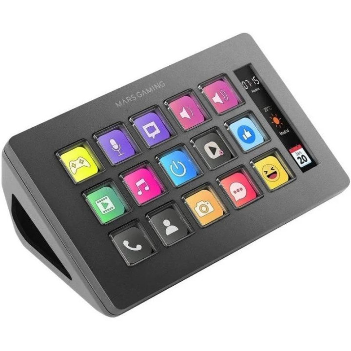 Stream Deck Mars Gaming 15 Teclas Personalizables Pantalla Lcd
