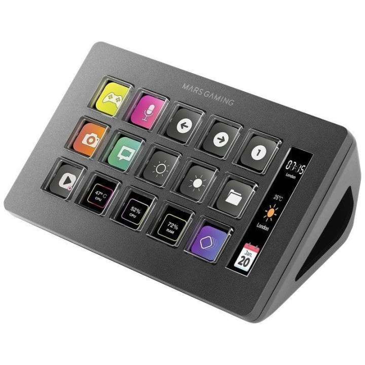 Stream Deck Mars Gaming 15 Teclas Personalizables Pantalla Lcd