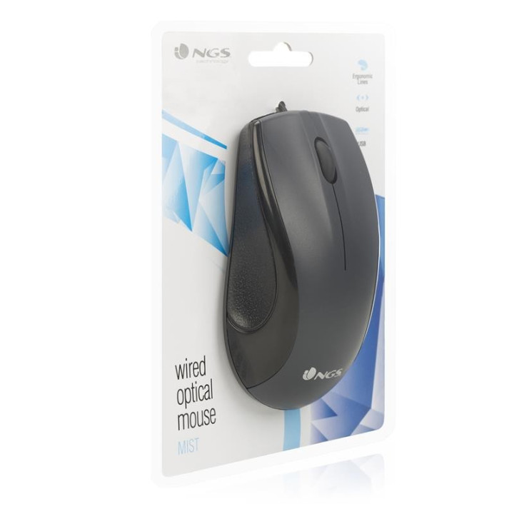 Raton Ngs Mist USB Optico Black | InfoChen Canarias