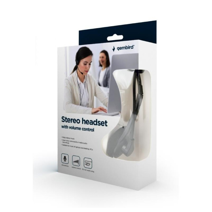 Auriculares + Microfono Gembird MHS-123 Black | InfoChen Canarias
