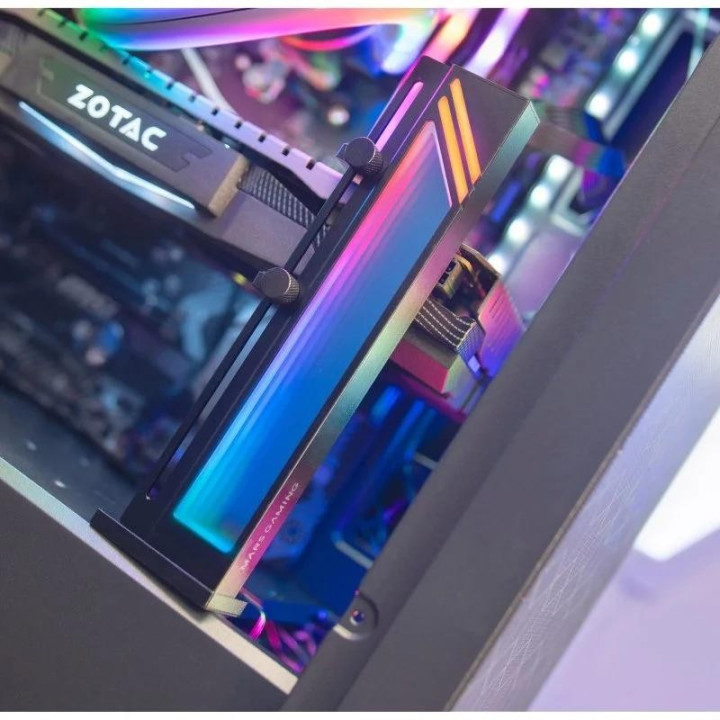Soporte Mars Gaming Para Tarjeta De Video Magnetico RGB Black |
