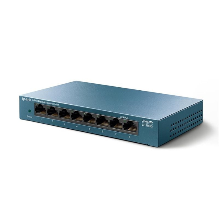 Switch Tp-Link Gigabit 8 Puertos LS108G Metalico | InfoChen