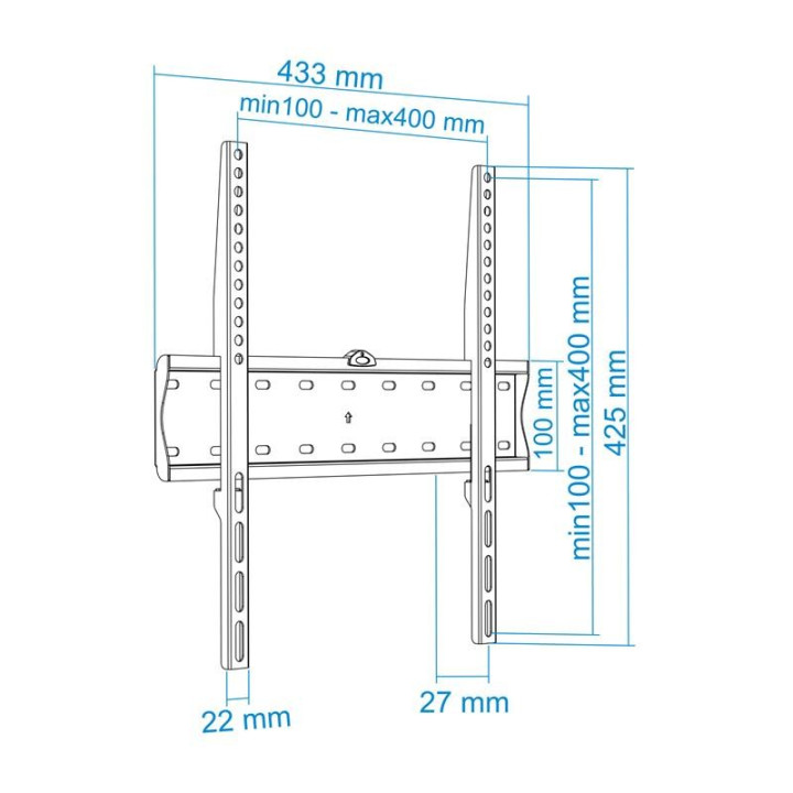 Soporte TV Monitor Tooq 32-55 40KG Black | InfoChen Canarias