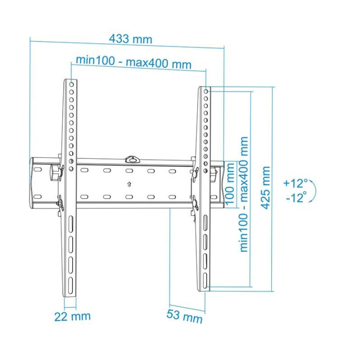Soporte Pared Tv/monitor Tooq 32-55 40KG Inclinable Black |