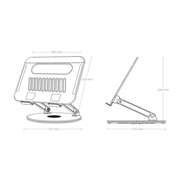 Soporte Aisens Sobremesa Tablet/notebook Ergonomico 360º 10-17