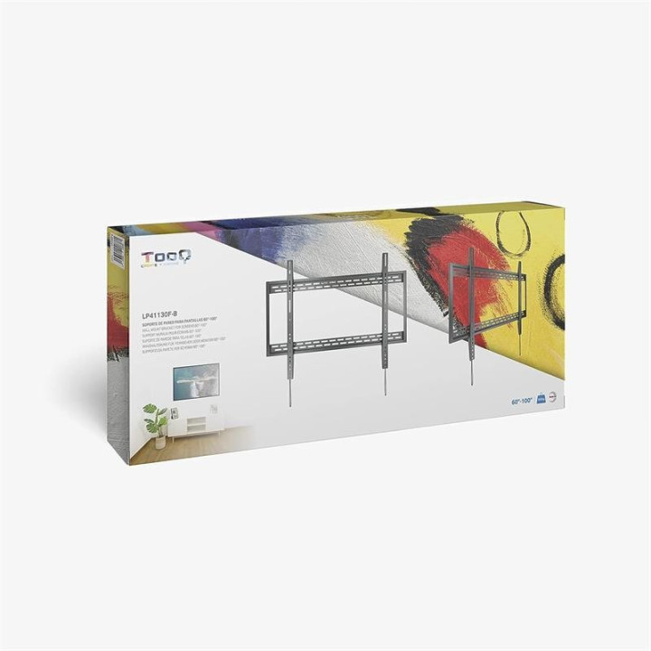 Soporte Pared TV Monitor Tooq 60-100 130KG Black | InfoChen