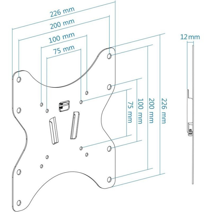 Soporte Pared TV Monitor Tooq 23-42 35KG Black | InfoChen