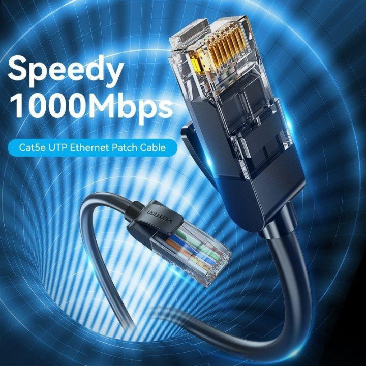 Cable De Red CAT.6 Utp 5M Vention Black | InfoChen Canarias