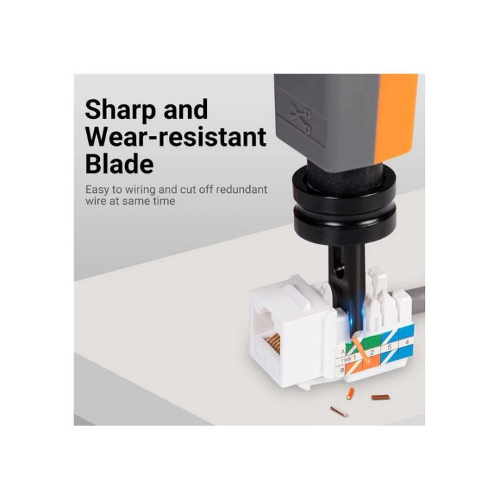 Insertadora Vention Tipo 110 RJ45 RJ11 Grey/orange | InfoChen