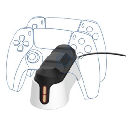 Base De Carga Trust Gxt 228 Para 2 Mandos PS5 RGB Black/white |